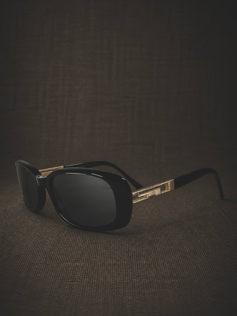 St. John Monogram Sunglasses | Black Gold Rectangular Frame | S-511 BLK 53-19